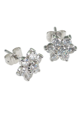 Ca. 1990 - Vintage Diamonds Ear studs, incl. Gemstones certificate! - Image 4