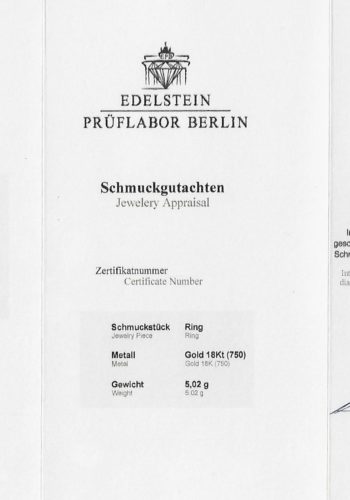 Ca. 1970 - Vintage Engagement ring ca. 1,43 ct. Diamond, incl. Gemstone certificate! - Image 9