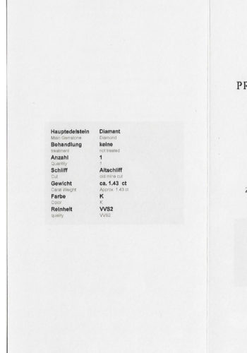 Ca. 1970 - Vintage Engagement ring ca. 1,43 ct. Diamond, incl. Gemstone certificate! - Image 8