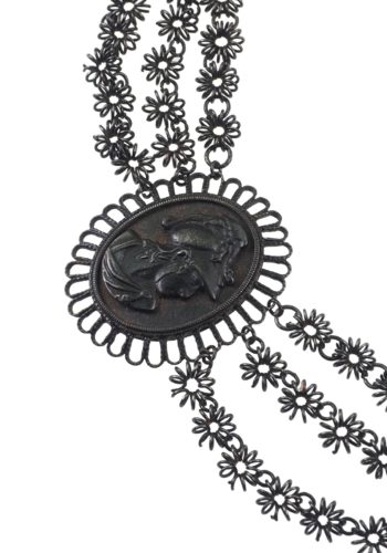 Ca. 1820 - Berlin Iron Necklace with Cameos of Greek gods - Image 4