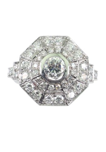 Ca. 1950 - 18K Gold Diamondsring with Brilliants, Jewelry appraisal! - Image 3