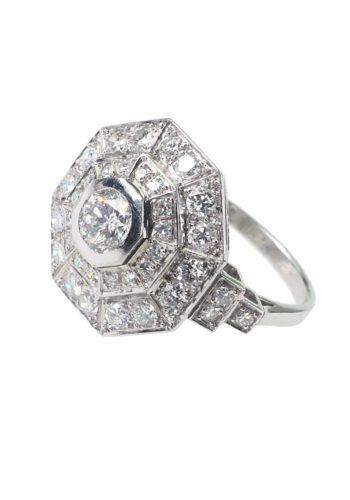 Ca. 1950 - 18K Gold Diamondsring with Brilliants, Jewelry appraisal! - Image 4