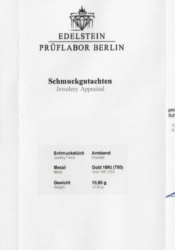 Ca. 1990 - Vintage Diamonds Tennis Bracelet, incl. Gemstones certificate! - Image 7