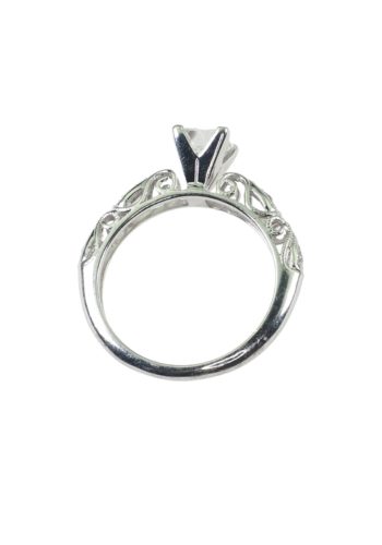 Ca. 1980 - Princess-cut Diamond Vintage Engagement ring - Image 5