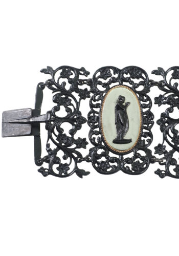 Ca. 1825 - Berlin Iron Bracelet with polished Steel plates - Image 3