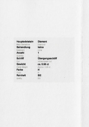 Ca. 1960 - Diamond Solitaire Engagement Ring, Gemstone certificate! - Image 8