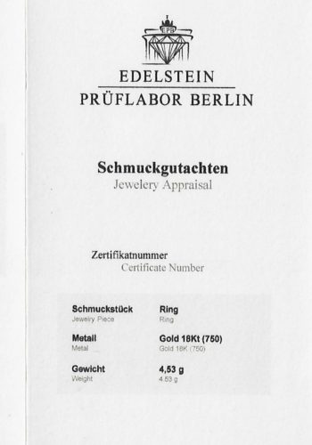 ** SOLD ** Second hand - Five stones Diamond ring, incl. Gemstones certificate! - Image 7