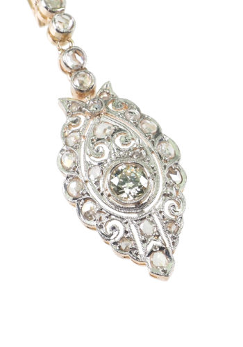 Ca. 1920 - Dutch 18K Art déco Diamondsearrings / Jewelry appraisal! - Image 4