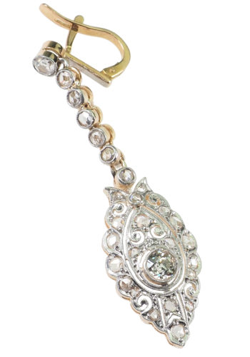 Ca. 1920 - Dutch 18K Art déco Diamondsearrings / Jewelry appraisal! - Image 3