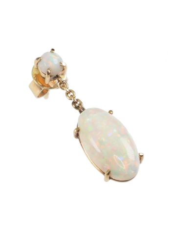 Ca. 1970 - Vintage Opal Earrings made of 14 Carat Yellow-gold - Image 3