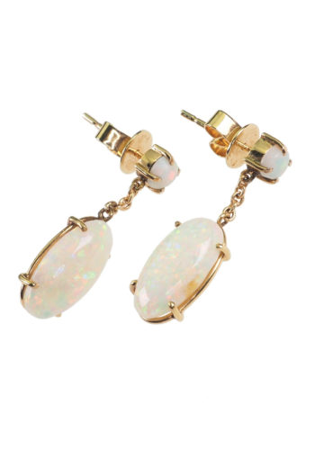 Ca. 1970 - Vintage Opal Earrings made of 14 Carat Yellow-gold - Image 4