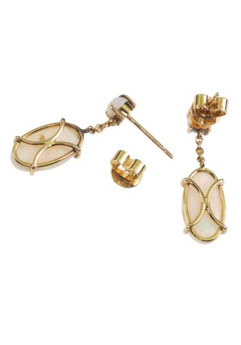 Ca. 1970 - Vintage Opal Earrings made of 14 Carat Yellow-gold - Image 5