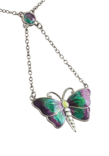 Ca. 1910 - "Charles Horner Halifax" Silver Necklace with Enamel - Image 3