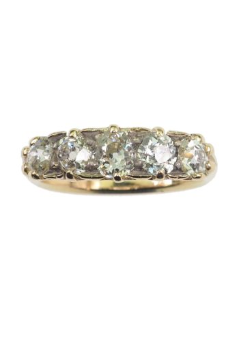 ** SOLD ** Second hand - Five stones Diamond ring, incl. Gemstones certificate! - Image 3