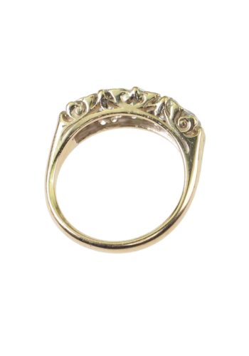 ** SOLD ** Second hand - Five stones Diamond ring, incl. Gemstones certificate! - Image 5