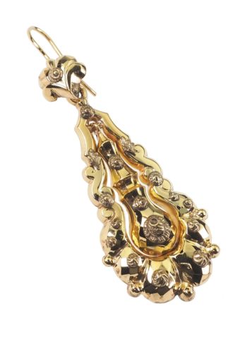 Ca. 1880 - Victorian 9K Goldearrings - Image 3