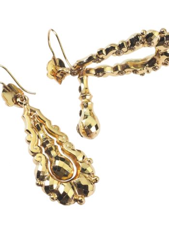 Ca. 1880 - Victorian 9K Goldearrings - Image 5