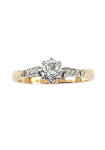 Ca. 1960 - Brilliant Solitaire Vintage Engagementring - Image 3
