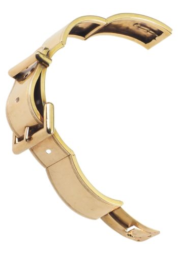 ** SOLD ** Ca. 1880 - "Belt" Gold bangle from France - Image 5