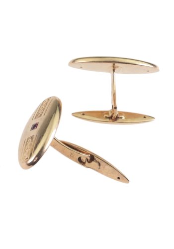Ca. 1910 - Art nouveau Gold Cufflinks - Image 3