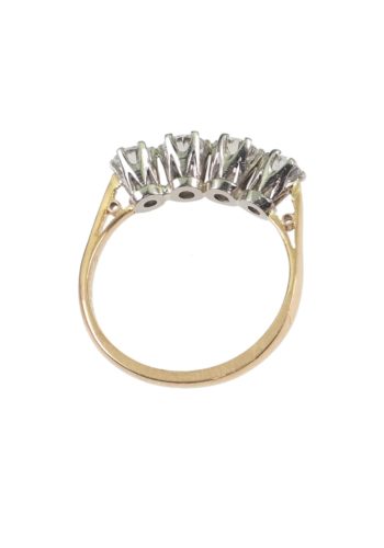 Ca. 1960 - Vintage Four stones Engagement ring - Image 5
