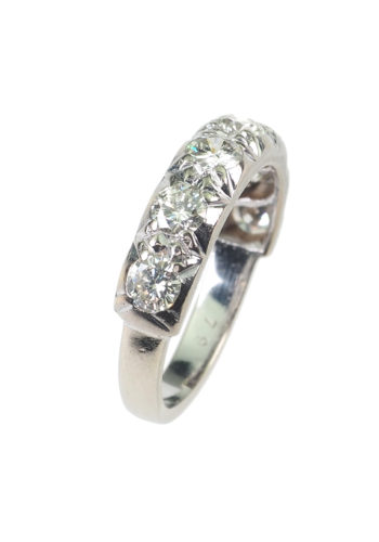 Ca. 1970 - 18 ct. Gold Half hoop Ring with 7 Diamonds - Image 4