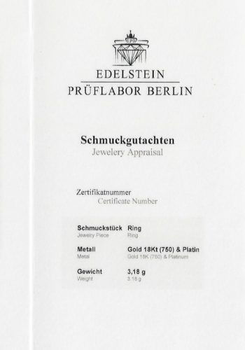 ** SOLD ** Ca. 1925 - Art déco Emerald & Diamonds Ring, incl. Gems Appraisal! - Image 7