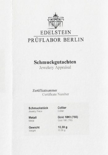 Ca. 1900 - Dutch Diamonds necklace, incl. Gemstones certificate! - Image 8