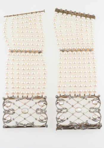 Ca. 1900 - Choker with Pearls, Diamonds & Moonstones - Image 5