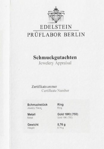 ** SOLD ** Dated 1988 - Vintage Diamondsring incl. Gemstones certificate! - Image 7