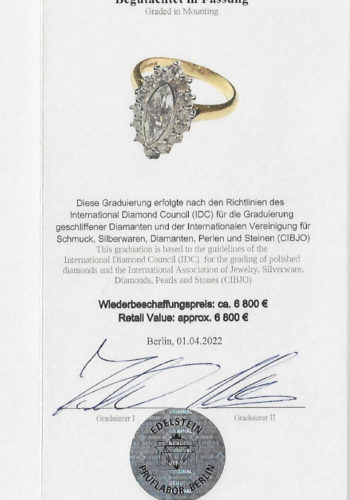** SOLD ** Dated 1988 - Vintage Diamondsring incl. Gemstones certificate! - Image 8
