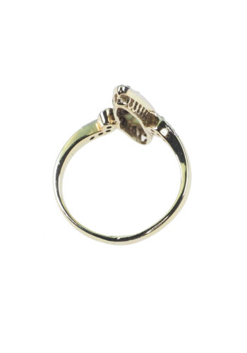 Ca. 1900 - Art nouveau ring with Window enamel, French - Image 5