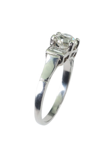 Ca. 1930 - Art déco Diamonds ring, incl. Gems certificate! - Image 5