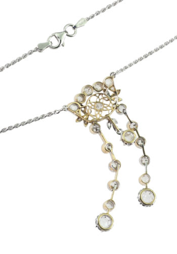 Ca. 1900 - Dutch Diamonds necklace, incl. Gemstones certificate! - Image 6