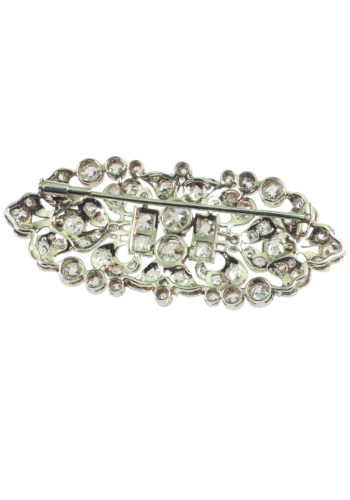 Ca. 1900 - Italian Diamonds brooch, incl. Gemstones certificate! - Image 5