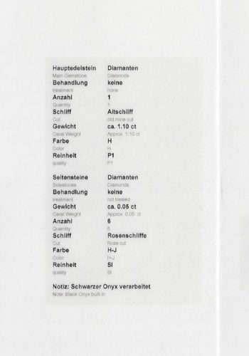 Ca. 1920 - French Art déco Ring with Onyx & Diamonds, incl. Jewellery Appraisal! - Image 6