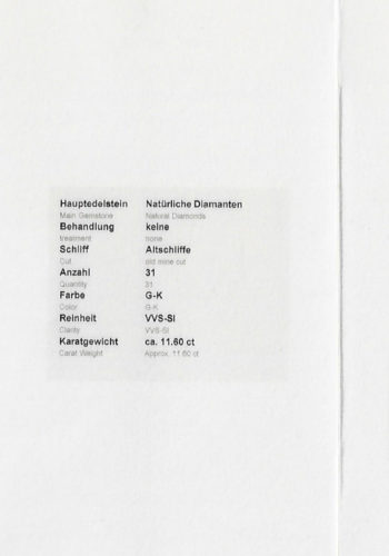 Ca. 1910 - Platinum chain with 31 Diamonds, incl. Gems appraisal! - Image 5