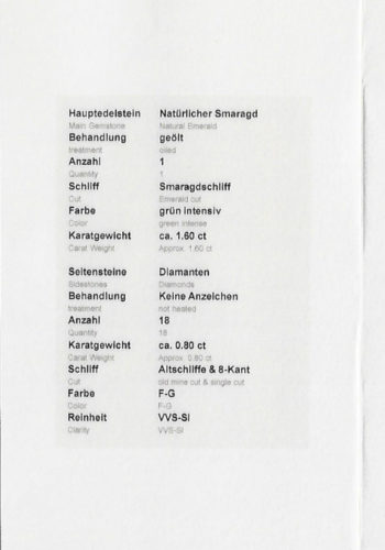 Ca. 1930 - Art déco Emerald Ring with Jewelry Appraisal! - Image 6