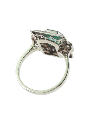 Ca. 1930 - Art déco Emerald Ring with Jewelry Appraisal! - Image 5
