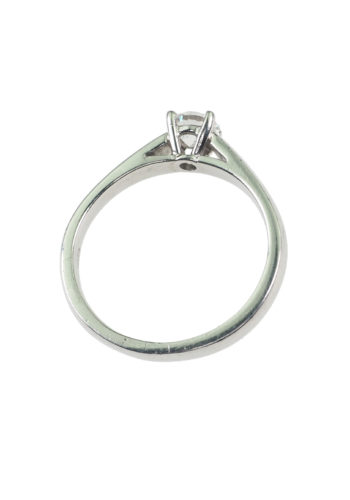 Dated 1963 - Solitaire Brilliant Engagement ring, Platinum - Image 5