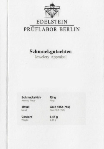 Ca. 1950 - 18K Gold Diamondsring with Brilliants, Jewelry appraisal! - Image 8