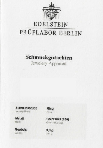 Ca. 1970 - Vintage Engagement ring, incl. Gemstones appraisal! - Image 9