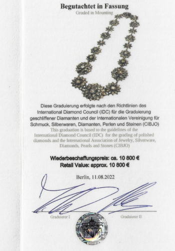 ** SOLD ** Ca. 1820 - Dutch Diamond Necklace with Jewelry appraisal! - Image 8