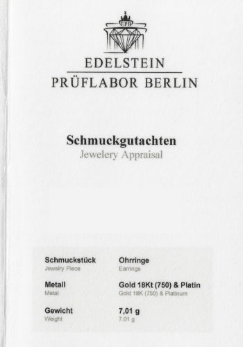 Ca. 1920 - Dutch 18K Art déco Diamondsearrings / Jewelry appraisal! - Image 9
