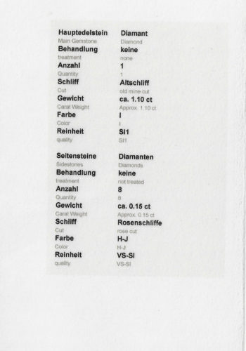 Ca. 1960 - Dutch Diamonds ring incl. Gemstones appraisal! - Image 10