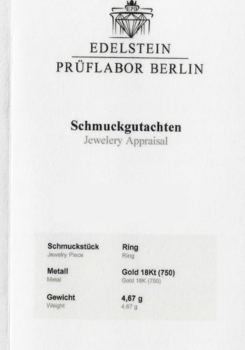 Ca. 1950 - Three stones Vintage Engagement ring, with Jewellery appraisal! - Image 10