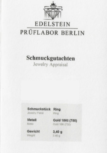 ** SOLD ** Ca. 1930 - Art déco Diamonds ring incl. Jewelry appraisal! - Image 7