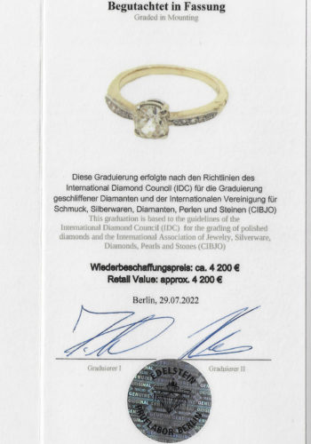 ** SOLD ** Ca. 1930 - Dutch Diamond Engagement ring Jewelry appraisal! - Image 6