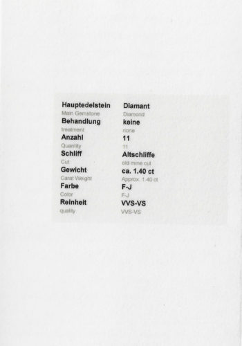 Ca. 1950 - Five-Stones Vintage Engagement ring incl. Gemstones appraisal! - Image 9