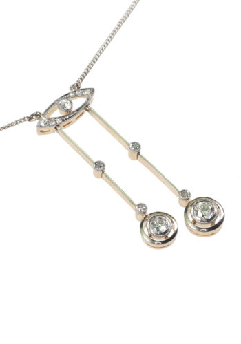 Ca. 1920 - Negligee Necklace / Artdeco Diamond Necklace - Image 3